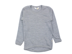 Joha light grey melange shirt merino wool  